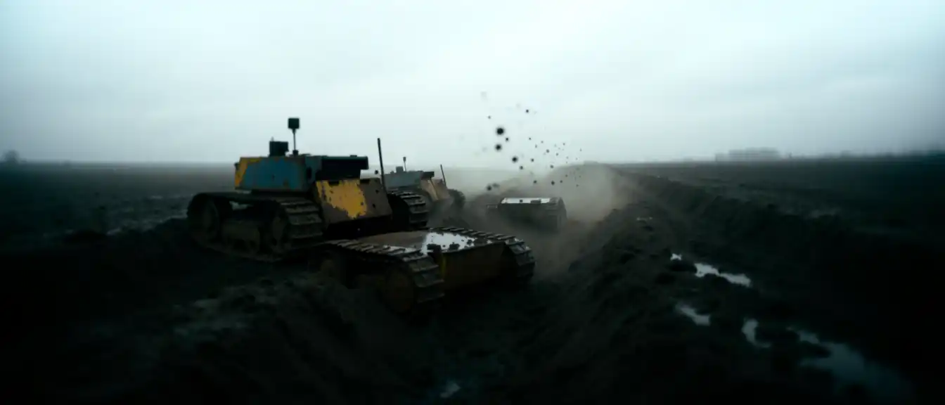 Затишье в технологической войне: на границах с Сумской и Харьковской областями исчезли беспилотные наземные роботы