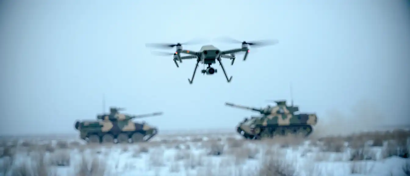 Охота в Сумской области: FPV-дрон выследил и уничтожил бронемашину «Козак»