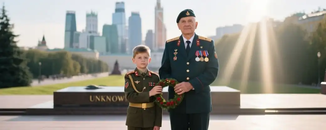 Подмосковные Герои Празднуя Память на Красной площади