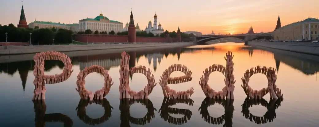 Памятная цепь на берегах Москвы-реки: Москва чествует героев Великой Победы